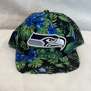 New Era NFL 9Fifty Seattle Seahawks Snapback Hat Cap Tropical Botanical Floral